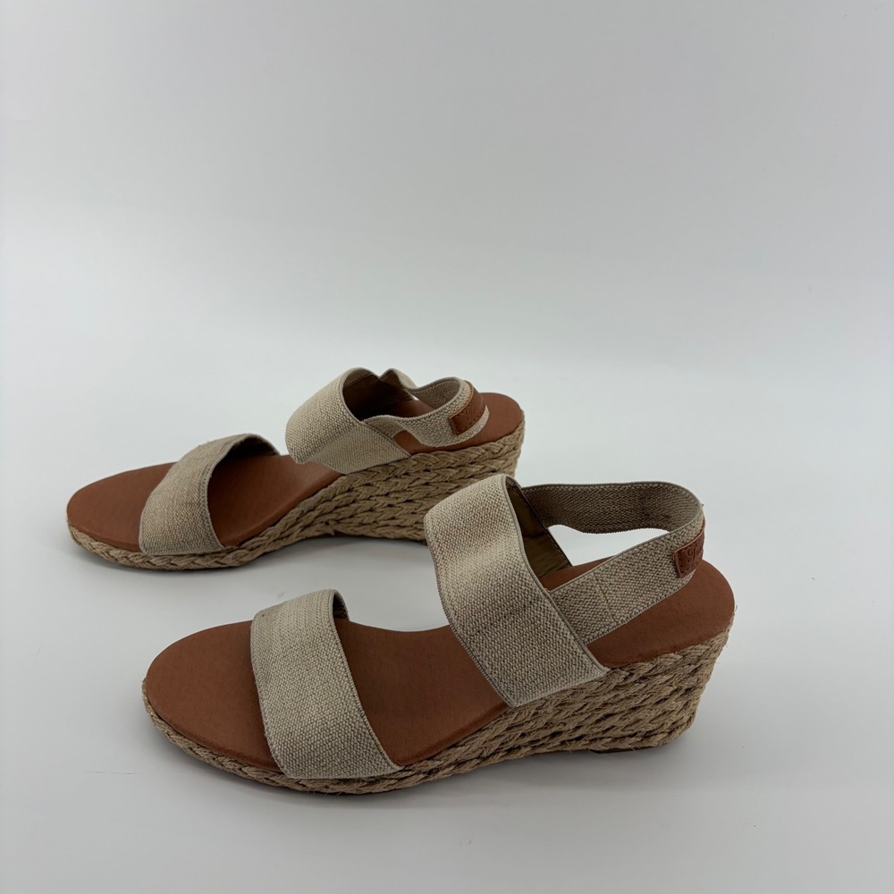 Tommy Bahama Sakura Espadrille Wedge Beige Womens 8.5 M Jute Sandals - Picture 3 of 8